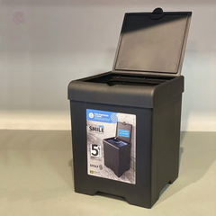 Lixeira de Pia Smile 5,4L Preto - Stolf - comprar online