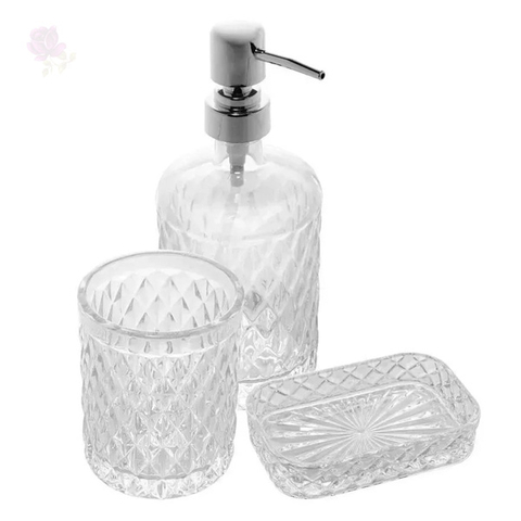 Conjunto de Banheiro 3 Peças Litt Rojemac - Vidro