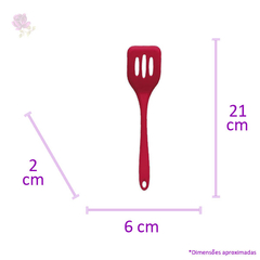 Espátula Vazada de Silicone Vermelho Hauskraft 21,5cm na internet