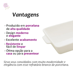 Imagem do Refratário Com Alça De Porcelana Lyor Branco