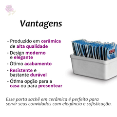 Porta Saches Stand Branco Cerâmica Restaurante Lanchonete na internet