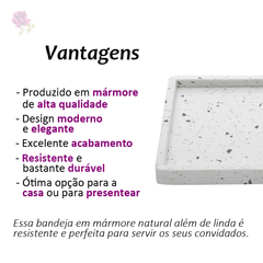 Imagem do Bandeja De Marmore Terrazzo 27x17x2cm