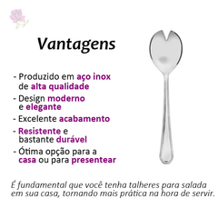Garfo de Aço Inox para Servir Salada Yale - Wolff - Utilidades, Mesa Posta e Decoração | OREN Utilidades