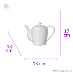Bule Café Chaleira Stand Cerâmica Branca com Tampa 1200 ml na internet