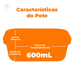 Pote Hermético 600 Ml Tampa Lock Bambu Casambiente - comprar online