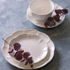 Prato Fundo De Porcelana Wave Branco 22cm - Lyor - comprar online