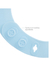 Babador de Silicone com Pega Migalhas Azul - Buba - Castelo do Baby Store
