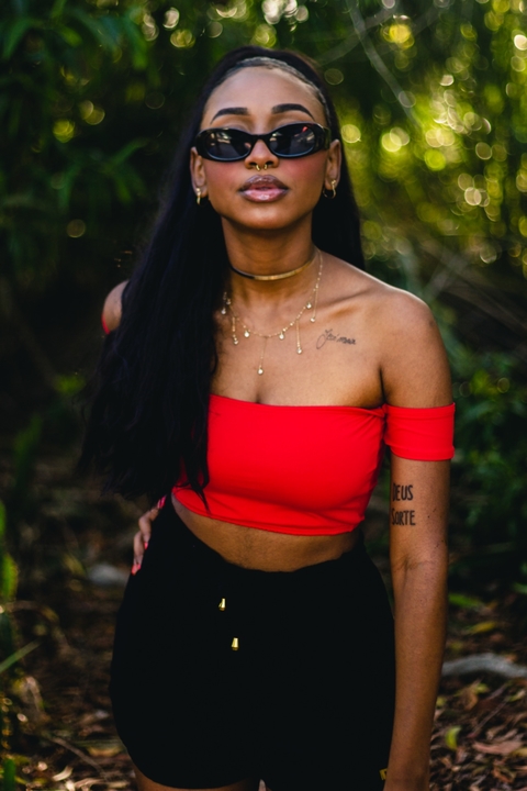 Top ciganinha vermelho