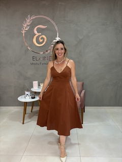 VESTIDO ALCINHA TRICOLINE - Elaine Moda Feminina