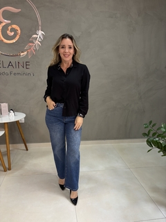 CAMISA MANGA LONGA ESTAMPA NAS COSTAS - Elaine Moda Feminina