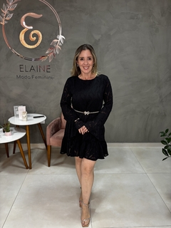 Imagem do VESTIDO BORDADO CURTO MANGA BABADOS