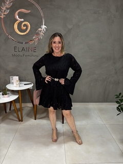 VESTIDO BORDADO CURTO MANGA BABADOS na internet
