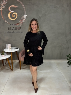 VESTIDO BORDADO CURTO MANGA BABADOS na internet