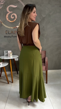 BLUSA TRANSPASSADA AMARRAÇÃO CREPE na internet