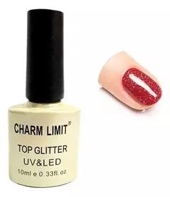 Top con glitter charm limit