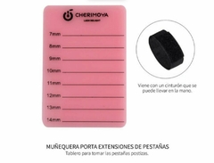 Pulsera con medidor para pestañas