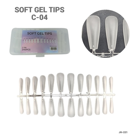 BULTO 120U CAJA 240PCS TIPS SOFT GEL PRELIMADA MATTE COFFIN G80-C04 JH-221 - comprar online