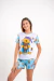 Pijama kids Manga Curta Personagens Pooh Soninho - comprar online