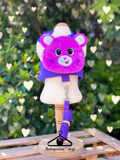 Peitoral Mochilinha Ursinho Amoroso Roxo - loja online