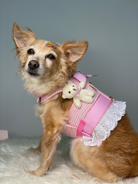 Peitora Ursinho Luxo Rosa - comprar online