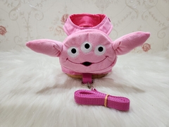 Peitoral Mochilinha Alien Rosa - Maloqueiras Dogs Store