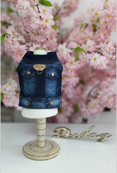 Jaqueta Jeans Bolsos/Lapela