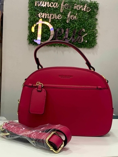 bolsa pink pavão de ouro