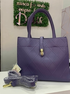 bolsa lilas pavão de ouro