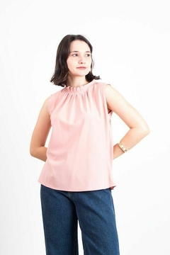 Regata rosa Tecido Crepe Dunna - loja online