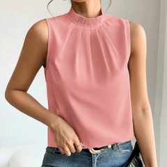 Regata rosa Tecido Crepe Dunna - Vivimodas Moda Evangélica