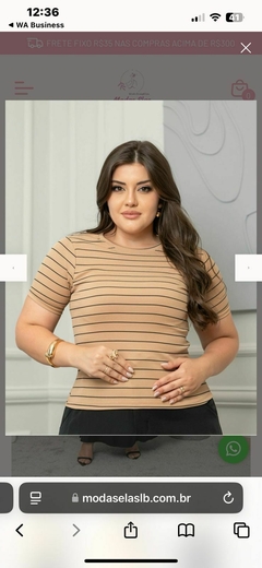 Blusinha Canelada Listrada na internet