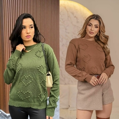 Blusa de Tricot Coração - Vivimodas Moda Evangélica