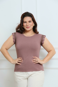 Imagem do Blusa de Viscose com Detalhes na Manga!