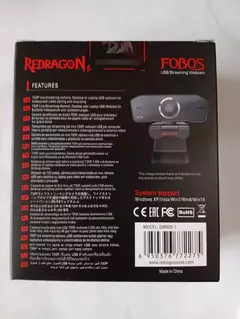 Cámara Web Redragon Fobos Gw600 Hd 30fps Color Negro en internet