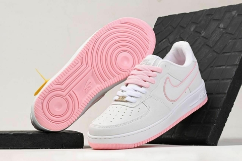 Nike AirForce Nacional 34 ao 39 Branco Rosa.