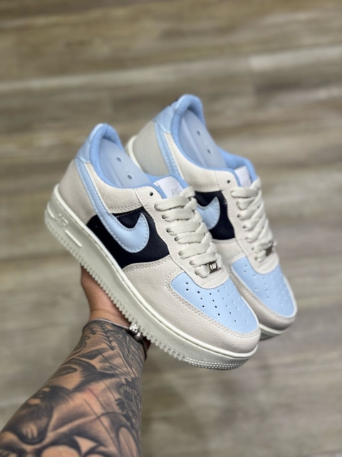 Nike AirForce Importado 34 ao 39 Branco Bege Azul. - comprar online