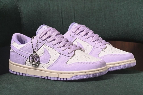 Nike Air Dunk Nacional 34 ao 39 Branco Roxo Lilais.