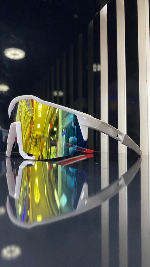 Óculos de Sol Radar Ciclista Branca Amarela.