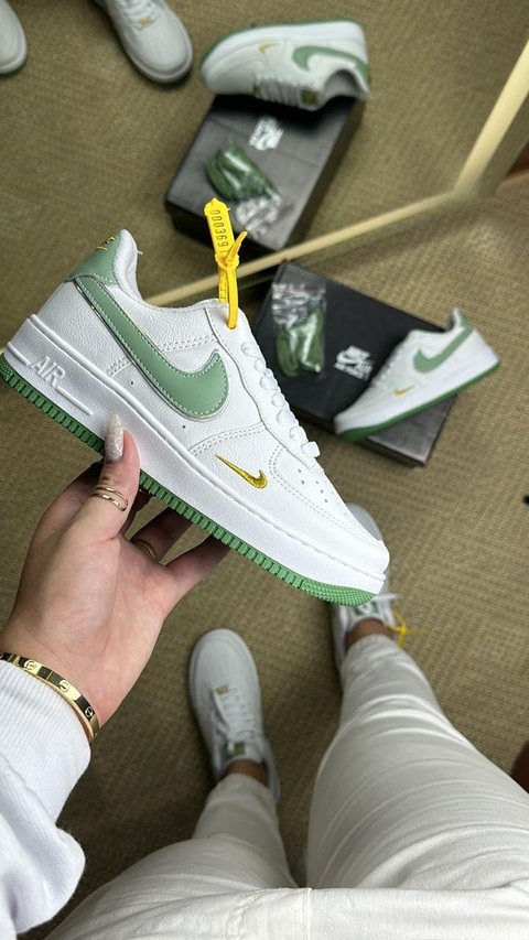 Nike AirForce Nacional 34 ao 43 Branco Verde.