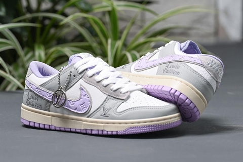 Nike Dunk Nacional Premium 34 ao 39 Branco Roxo Lilais.