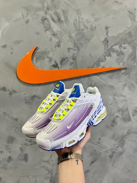 Nike AirMax TN Plus 3 Importado Vietnã Branco Roxo.