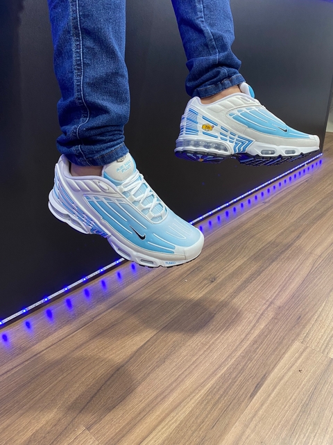 Nike AirMax TN Plus 3 Importado Vietnã Branco Azul.