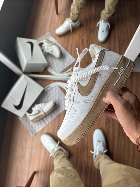 Nike AirForce Nacional Branco Marrom. - comprar online