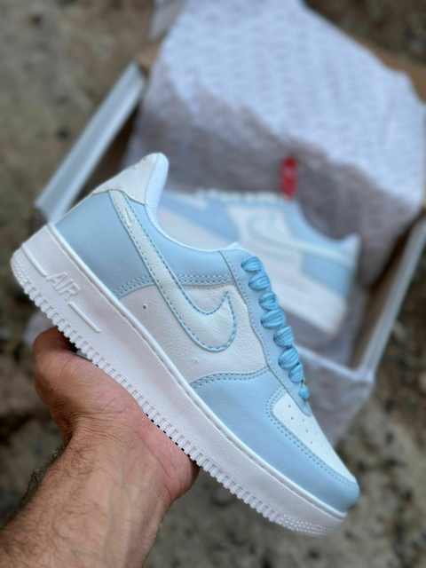 Nike AirForce Nacional 34 ao 39 Branco Azul BB.