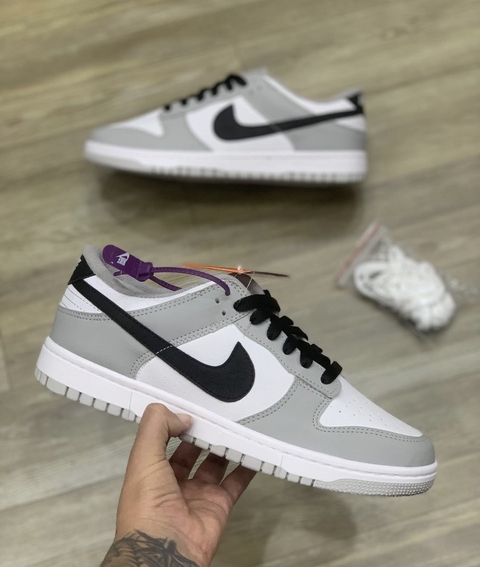 Nike Air Dunk Importado Branco Cinza Preto.