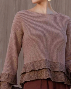 Blusa tricot babados 21375 - comprar online
