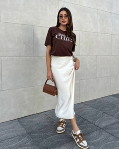 T-shirt Chic marrom 21453