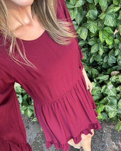 Vestido Boho babado 21411