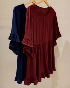 Vestido Boho babado 21411 na internet
