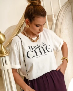 T-shirt feminina Chic Off 21454 - comprar online